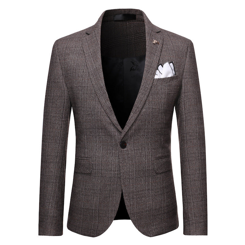 Plaid Korean Slim Suit