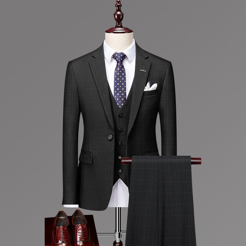Casual British Plaid Suit