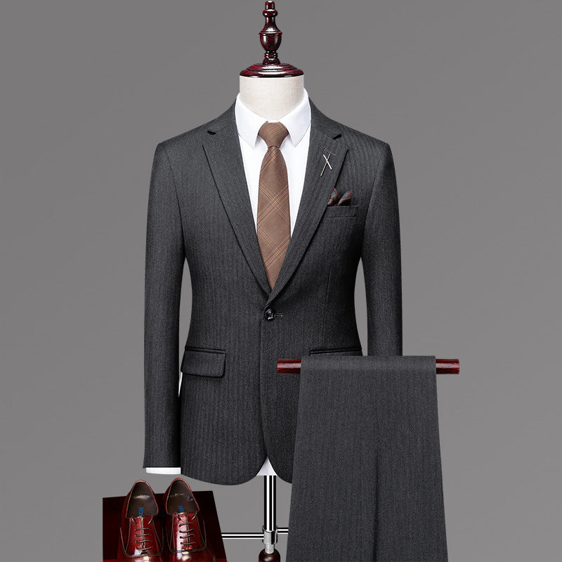 Casual British Plaid Suit