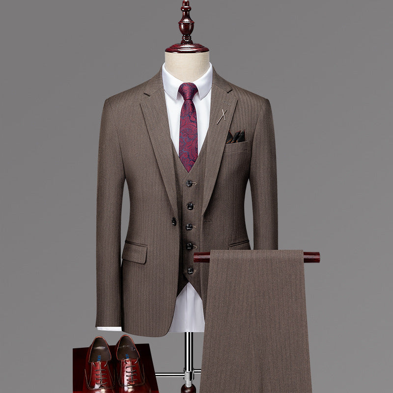 Casual British Plaid Suit