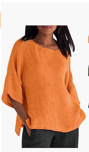 Fashion Tops Three-quarters Sleeve