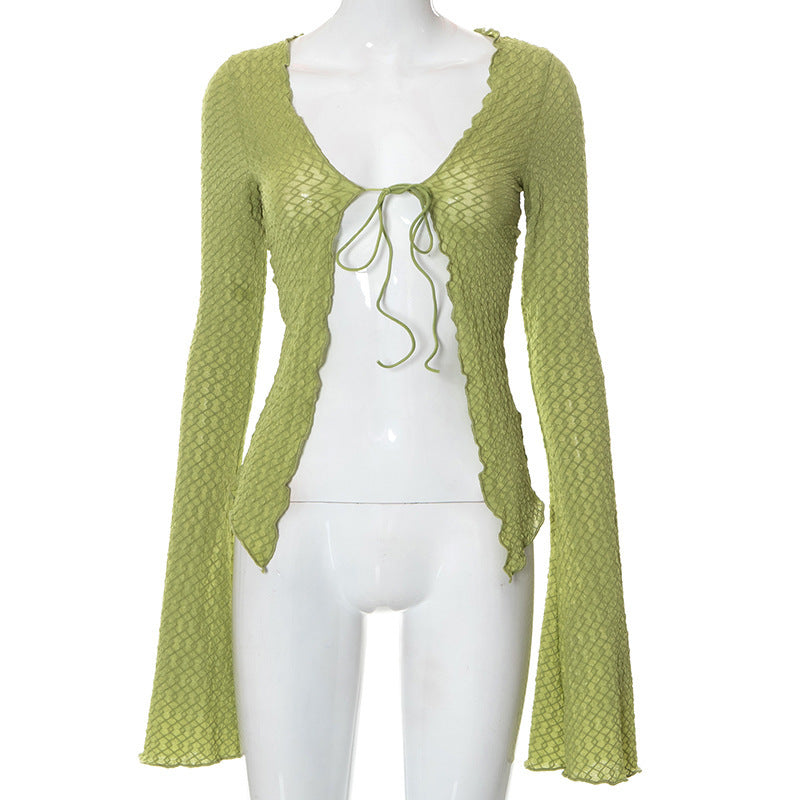 Fashion Flare LaceUp Long Sleeve