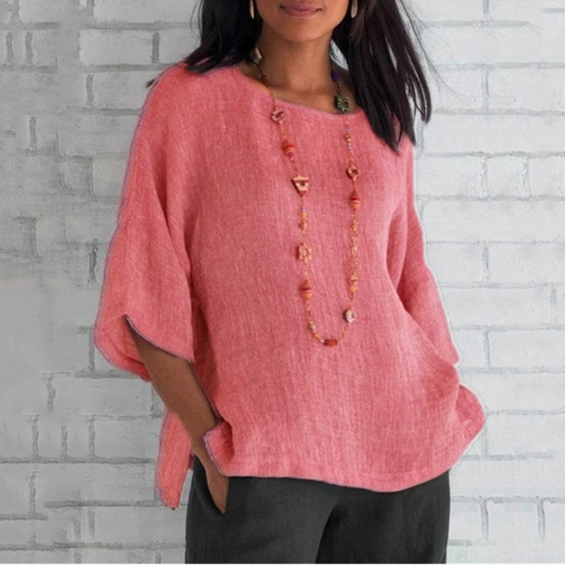 Fashion Tops Three-quarters Sleeve
