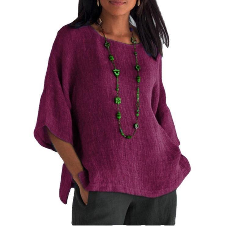Fashion Tops Three-quarters Sleeve