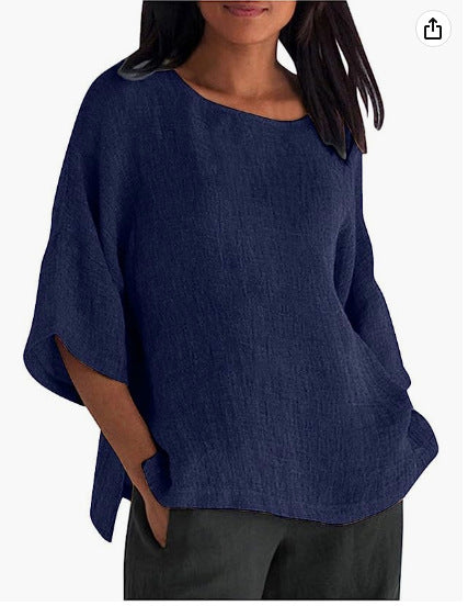Fashion Tops Three-quarters Sleeve