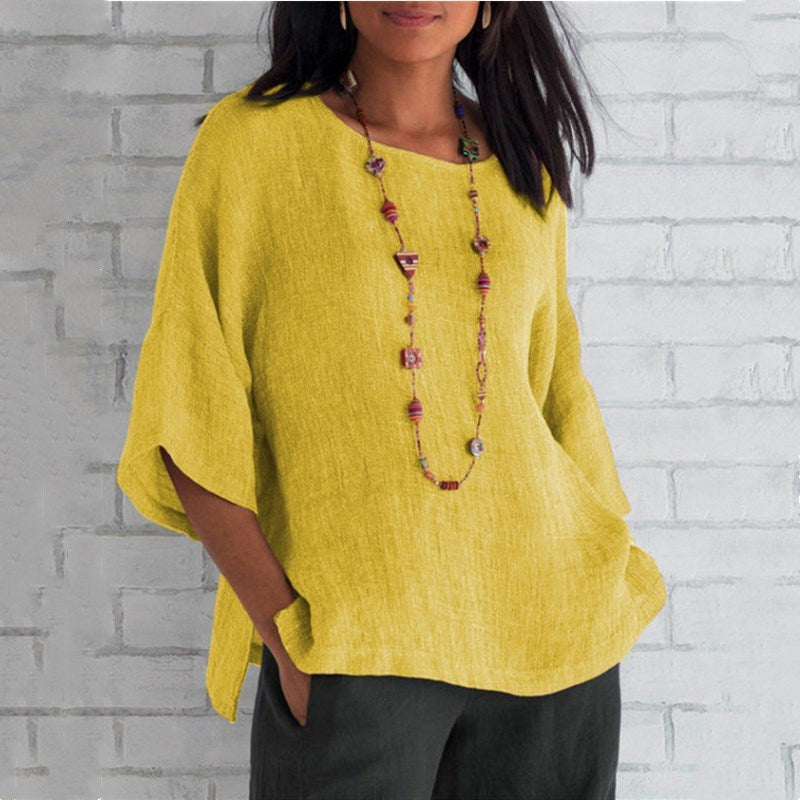 Fashion Tops Three-quarters Sleeve