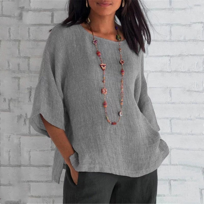 Fashion Tops Three-quarters Sleeve